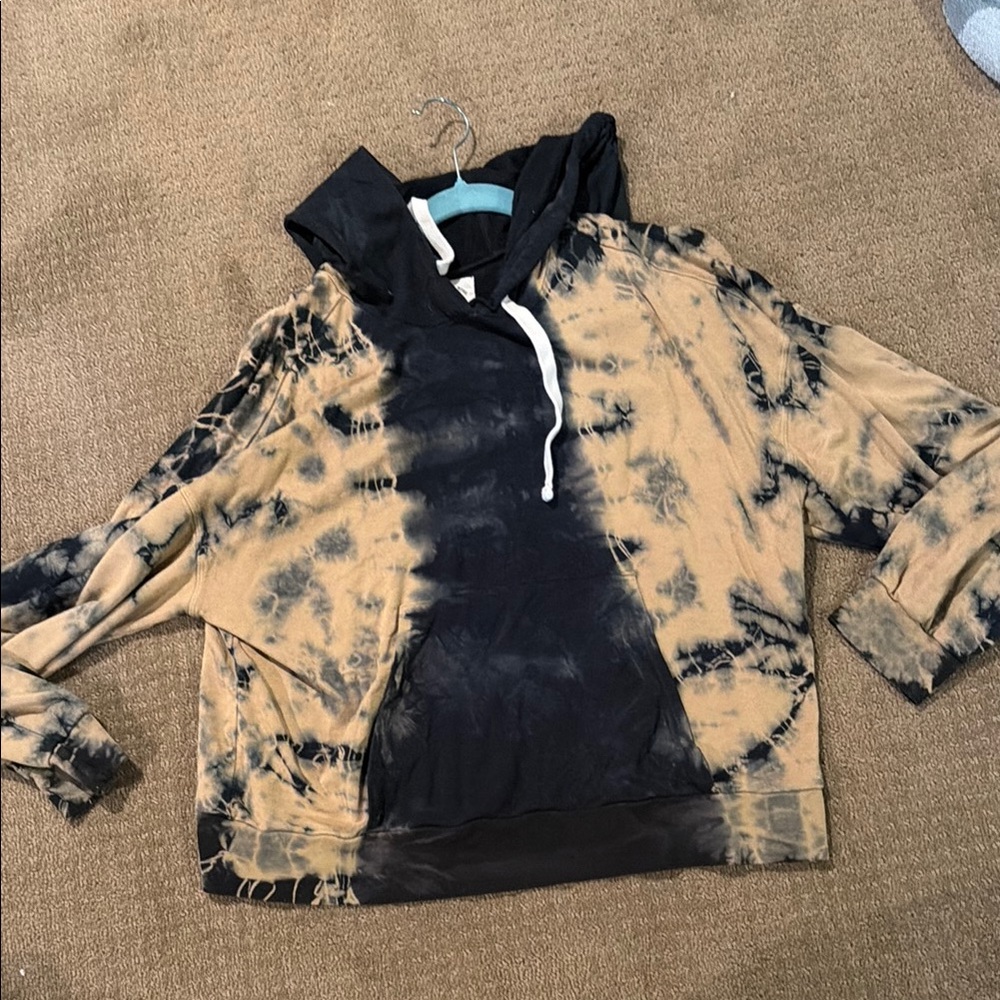 Tie-Dye Hoodie with Front Pocket